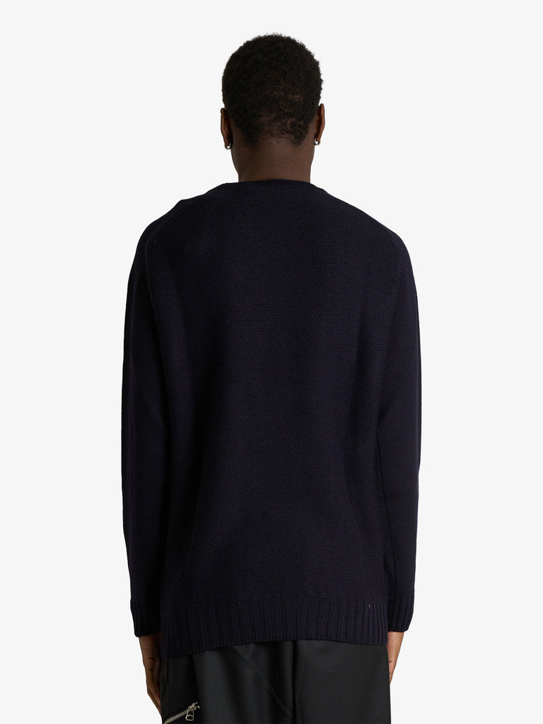 LOW BRAND maglia in lana merino uomo blu