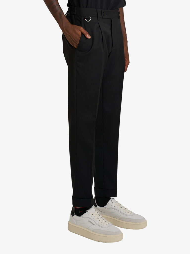 LOW BRAND pantalone uomo nero lana