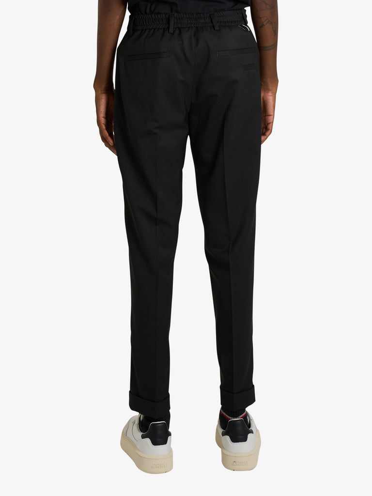 LOW BRAND pantalone uomo nero lana