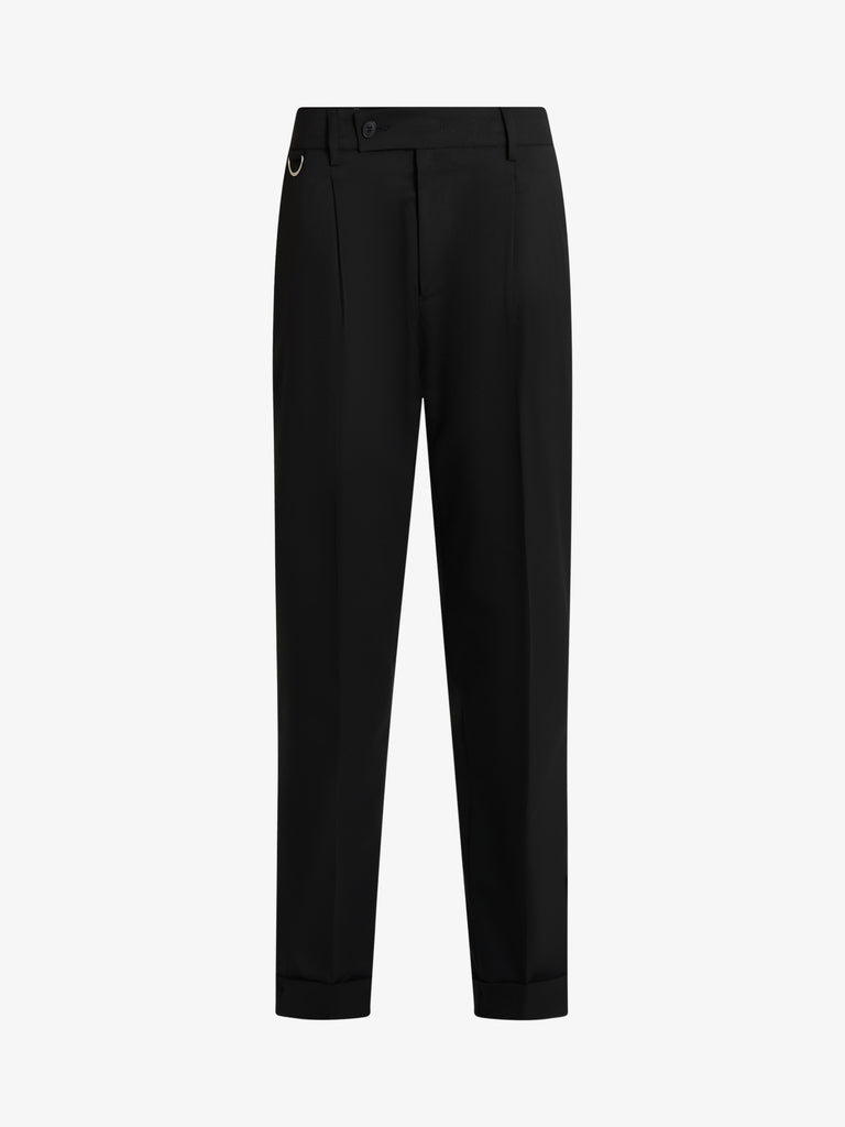LOW BRAND pantalone uomo nero lana