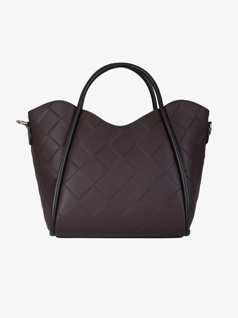 MARC ELLIS borsa a spalla donna basket plait marrone