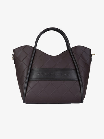 MARC ELLIS borsa a spalla donna basket plait marrone