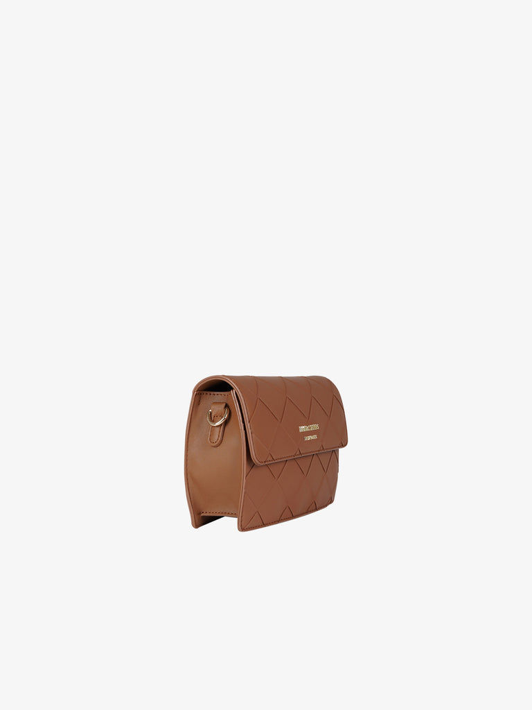 MARC ELLIS borsa a spalla donna bloom bag marrone