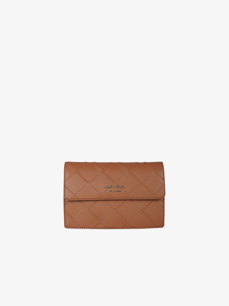 MARC ELLIS borsa a spalla donna bloom bag marrone