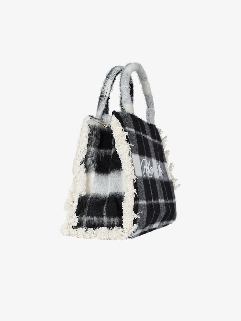 MARC ELLIS borsa a mano donna buby check s nero