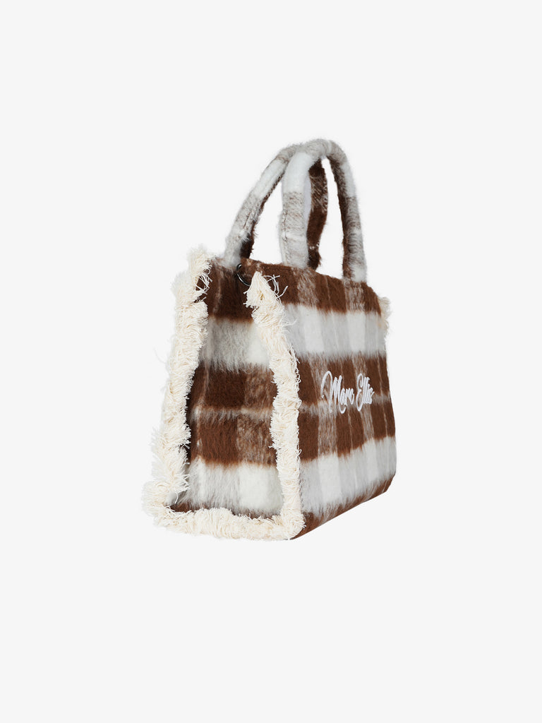 MARC ELLIS borsa a mano donna buby check s marrone
