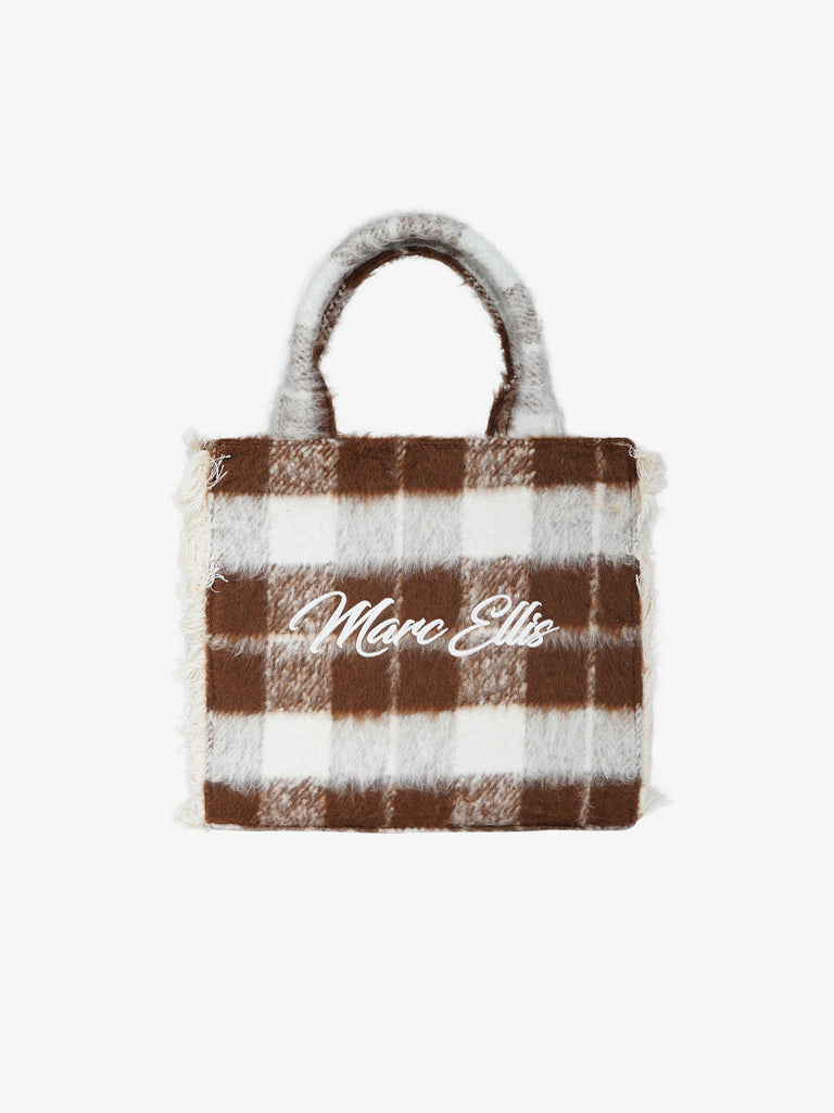 MARC ELLIS borsa a mano donna buby check s marrone