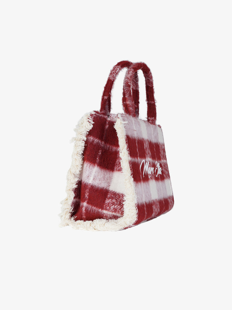 MARC ELLIS borsa a mano donna buby check s rosso