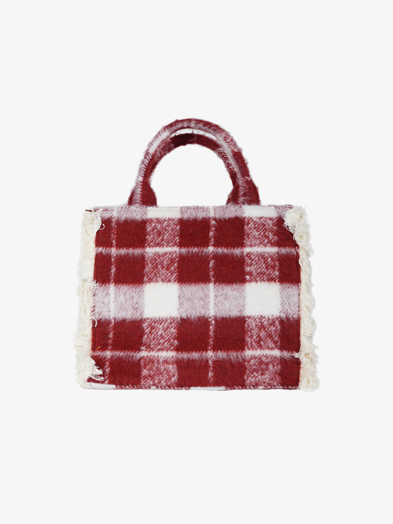 MARC ELLIS borsa a mano donna buby check s rosso