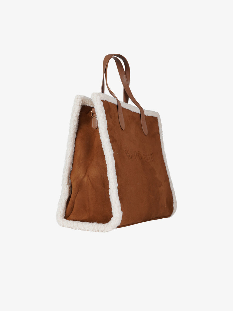 MARC ELLIS borsa a mano donna buby suede l marrone
