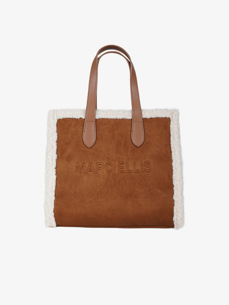 MARC ELLIS borsa a mano donna buby suede m marrone
