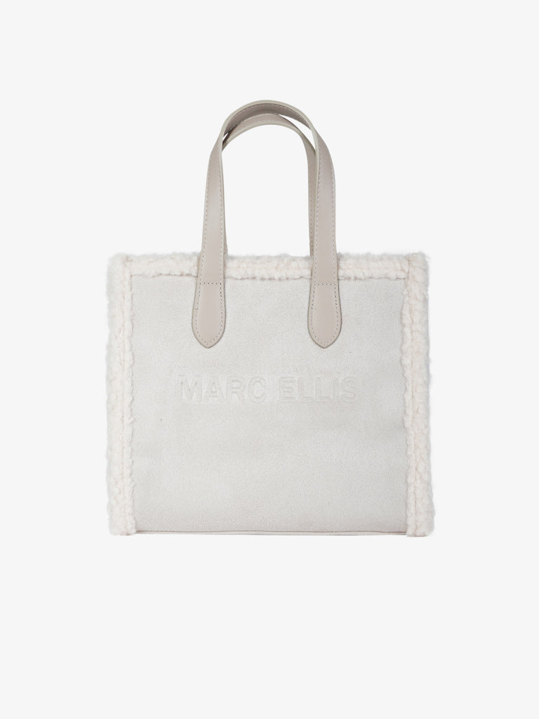 MARC ELLIS borsa a mano donna buby suede m beige