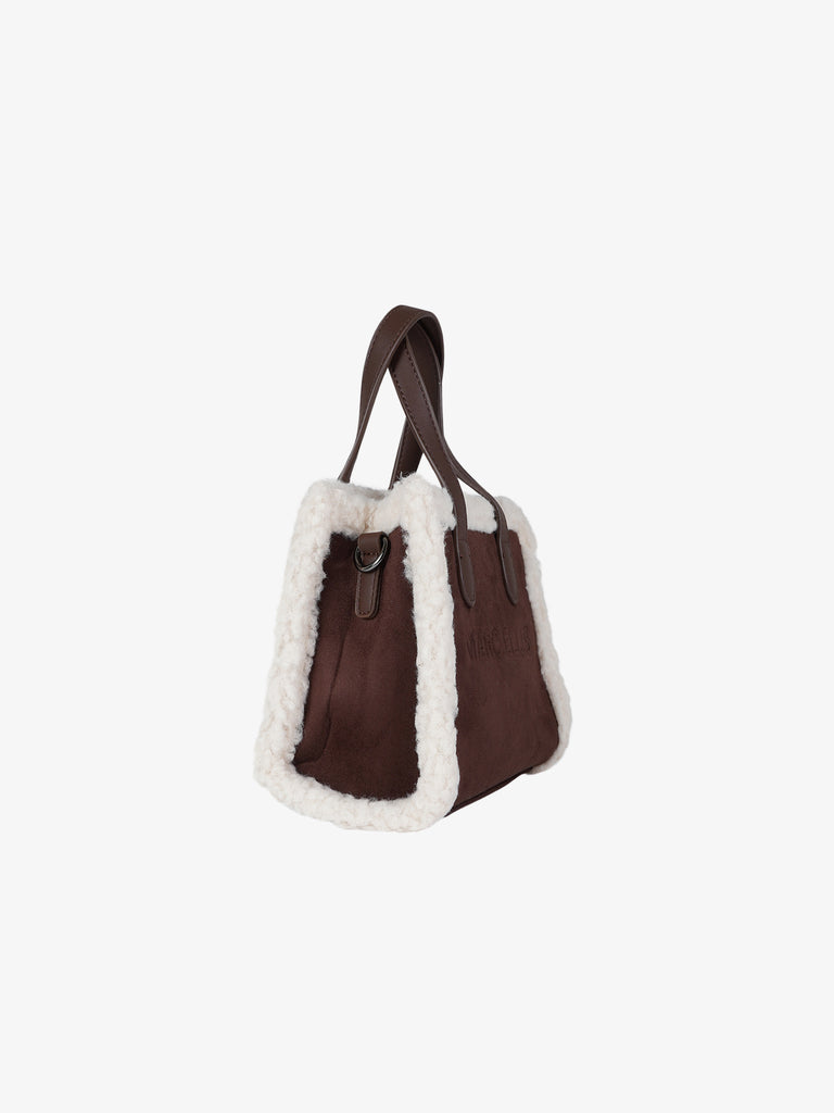 MARC ELLIS borsa a mano donna buby suede s marrone