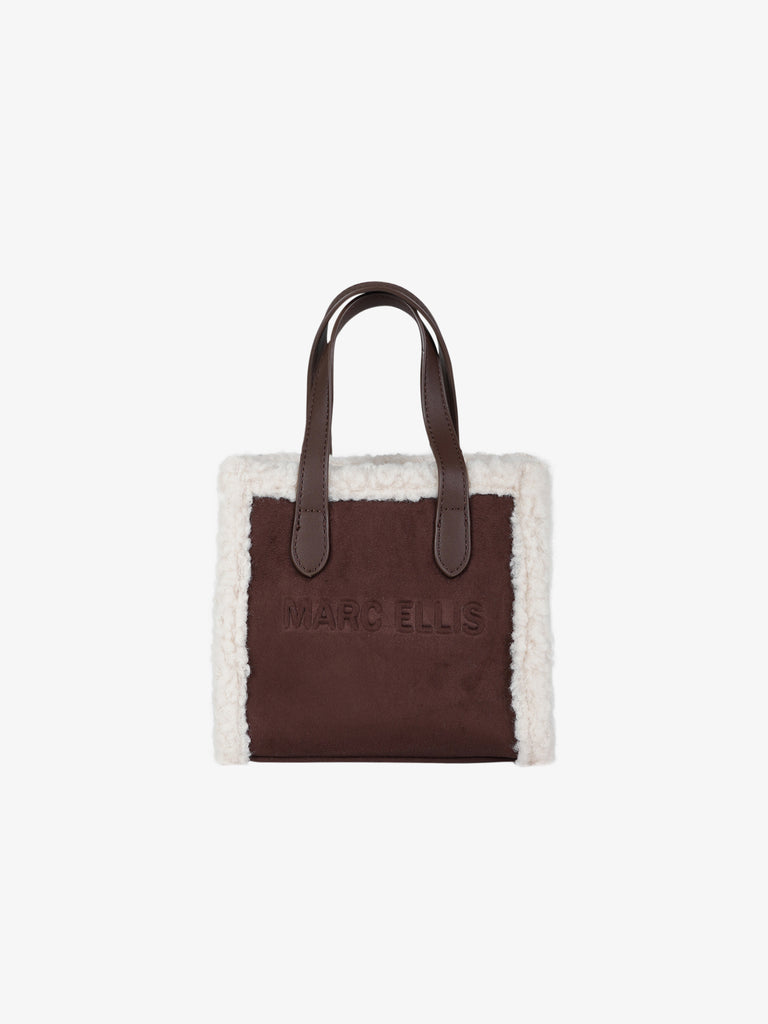 MARC ELLIS borsa a mano donna buby suede s marrone