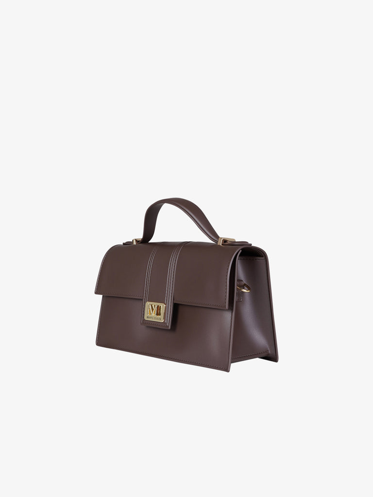 MARC ELLIS borsa a mano donna flat arrow m pvc marrone