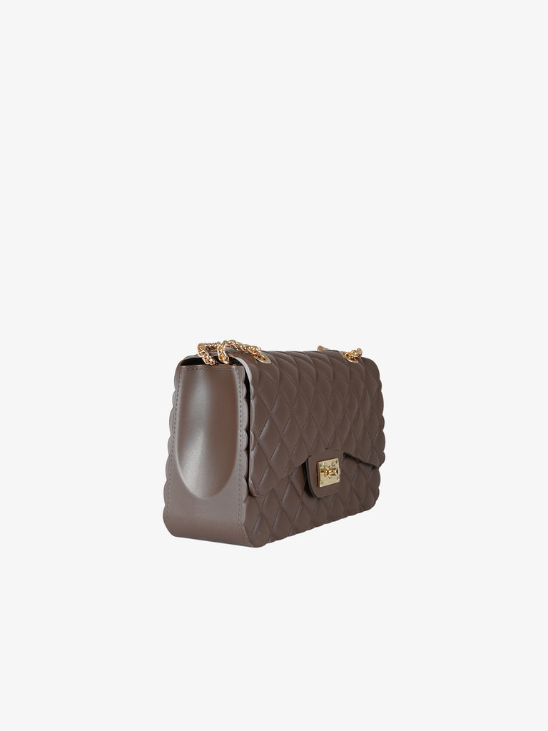 MARC ELLIS borsa a spalla donna flat falcon m pvc marrone