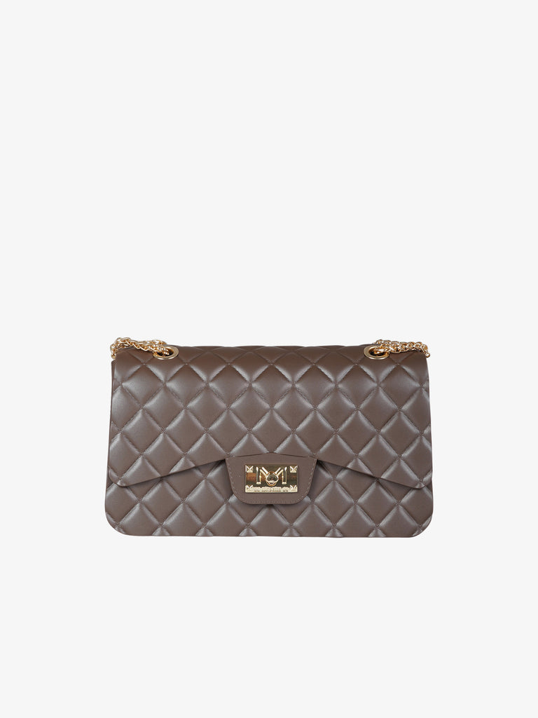 MARC ELLIS borsa a spalla donna flat falcon m pvc marrone