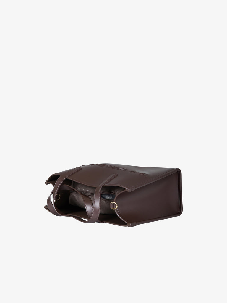 MARC ELLIS borsa a spalla donna flat go pvc marrone