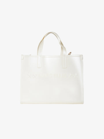 MARC ELLIS borsa a spalla donna flat go pvc panna