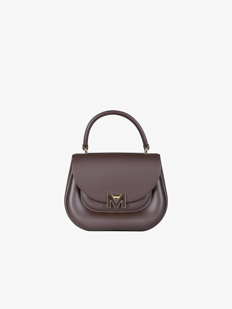 MARC ELLIS borsa a mano donna flat jelly pvc marrone