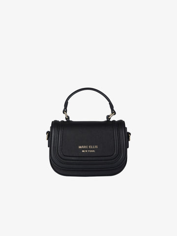 MARC ELLIS borsa a spalla donna glossy bag nero