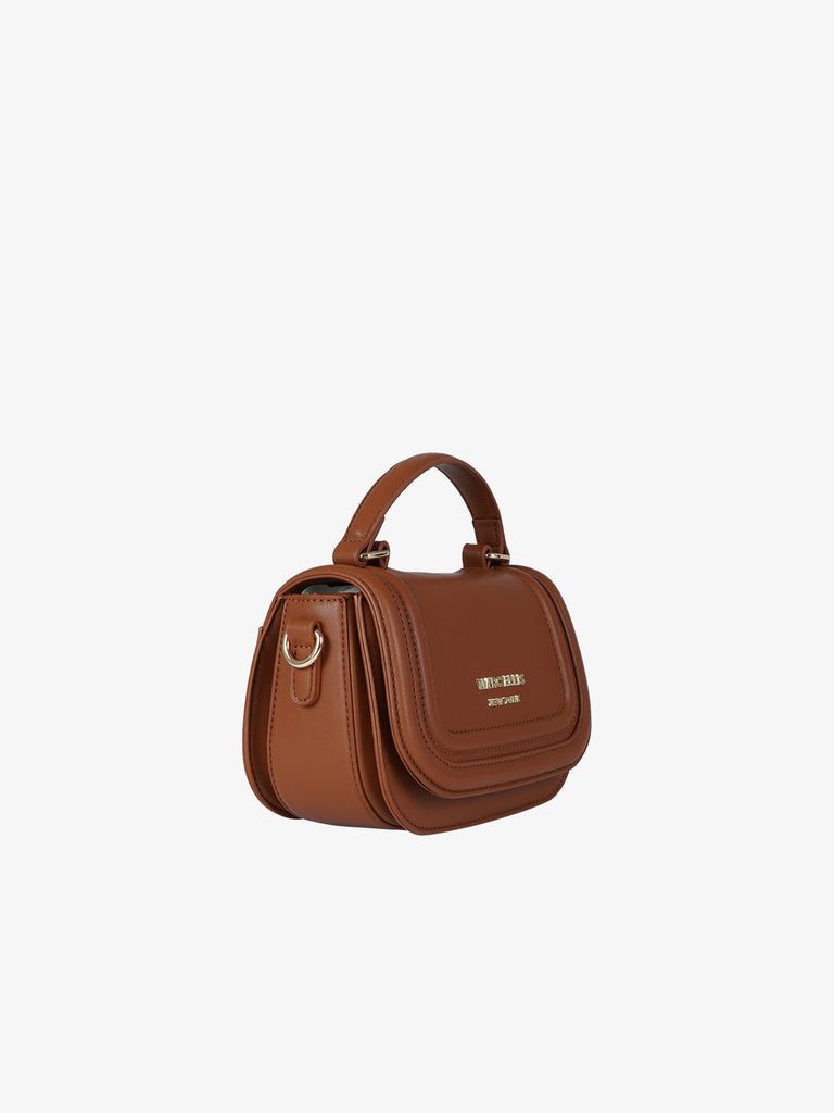 MARC ELLIS borsa a spalla donna glossy bag marrone