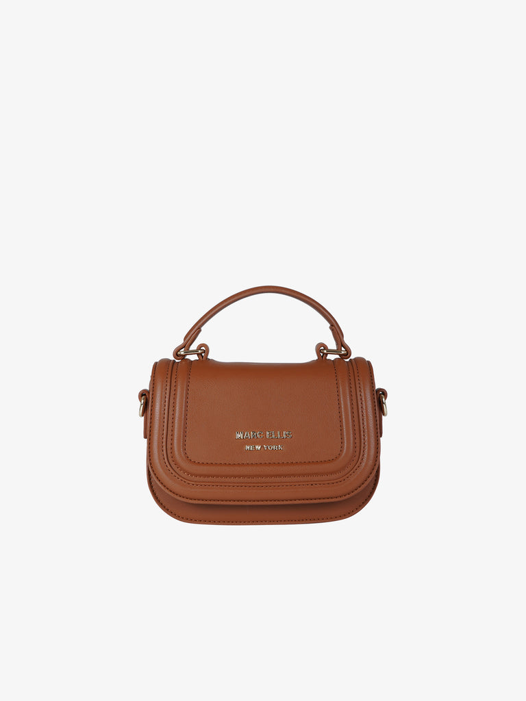 MARC ELLIS borsa a spalla donna glossy bag marrone