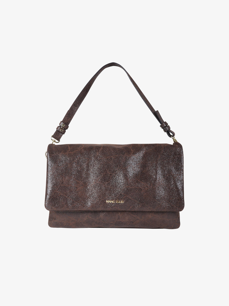 MARC ELLIS borsa a spalla donna miami sh pelle marrone