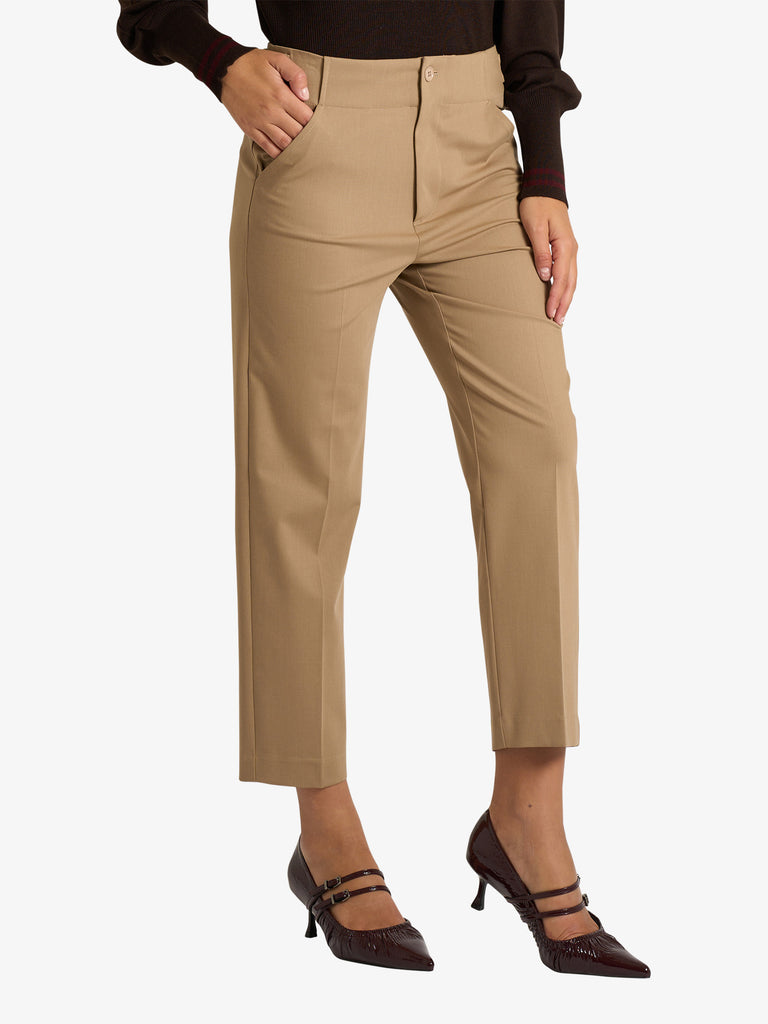 MERCI pantalone trombetta donna beige