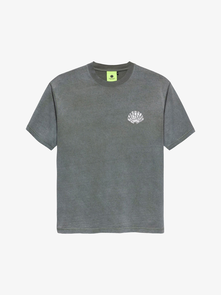 NEW AMSTERDAM t-shirt lace print logo uomo verde cotone