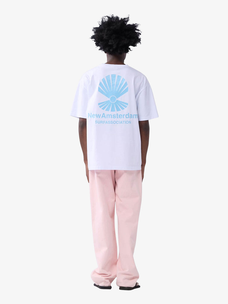 NEW AMSTERDAM t-shirt oyster uomo bianco cotone