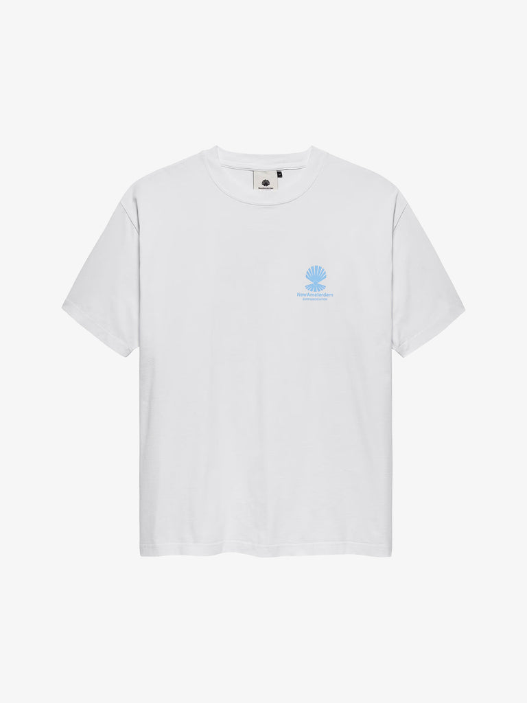 NEW AMSTERDAM t-shirt oyster uomo bianco cotone