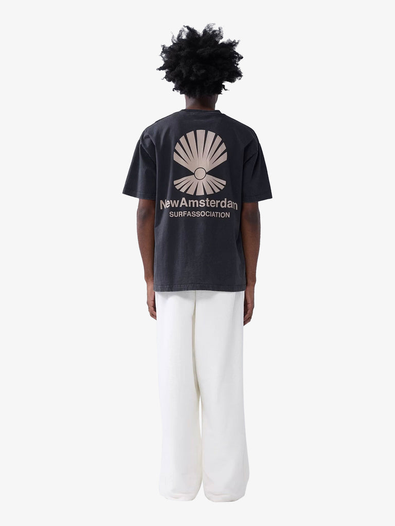 NEW AMSTERDAM t-shirt oyster uomo nero cotone