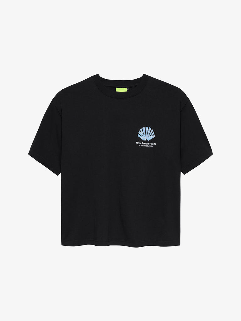 NEW AMSTERDAM t-shirt line up uomo nero cotone