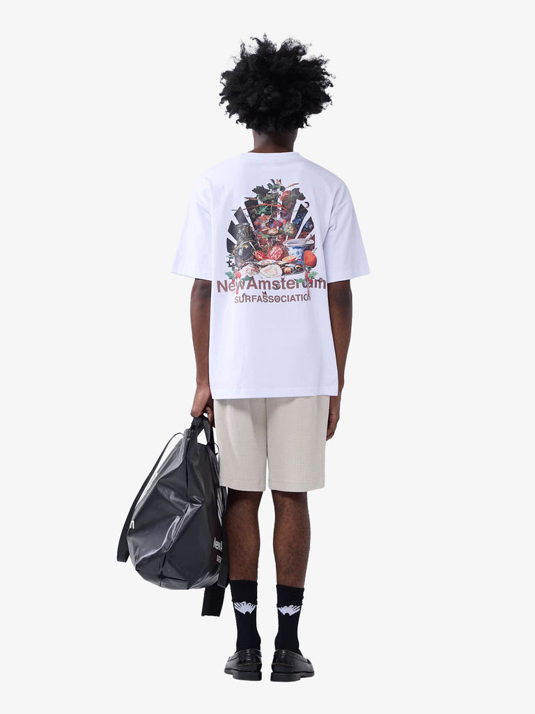 NEW AMSTERDAM t-shirt buffet uomo bianco cotone