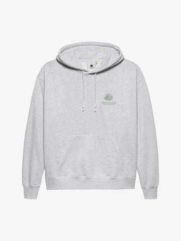 NEW AMSTERDAM felpa con cappuccio con logo uomo grigio cotone