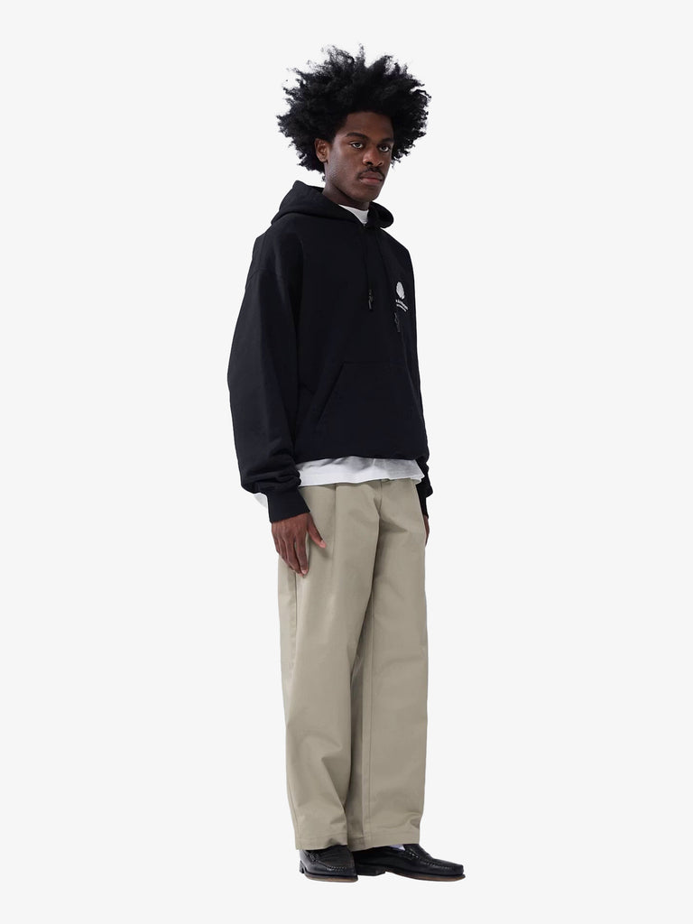 NEW AMSTERDAM felpa con cappuccio con logo uomo nero cotone