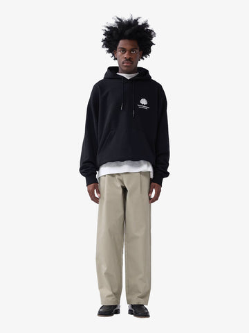 NEW AMSTERDAM felpa con cappuccio con logo uomo nero cotone