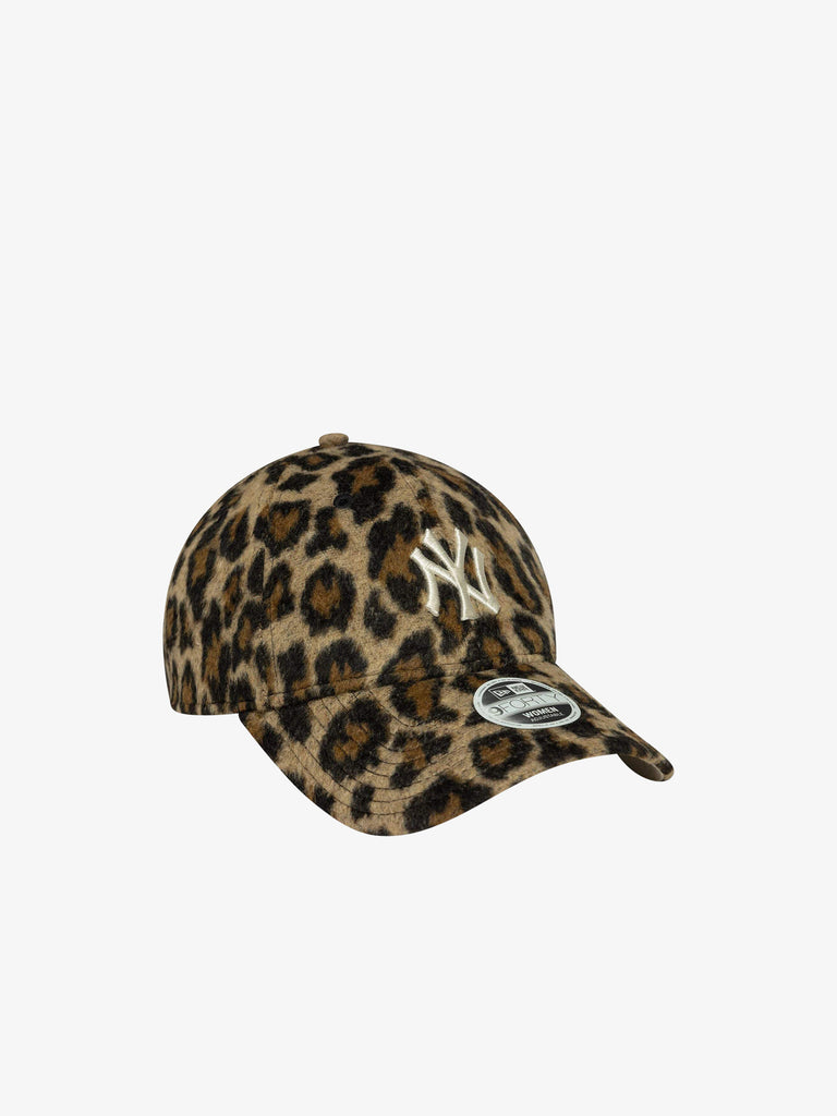 NEW ERA cappello donna 9forty new york yankees mlb cosy animal leopard beige