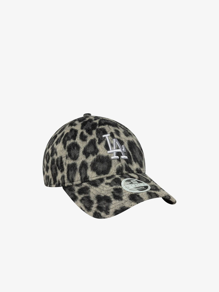 NEW ERA cappello donna 9forty la dodgers mlb cosy animal grey leopard grigio