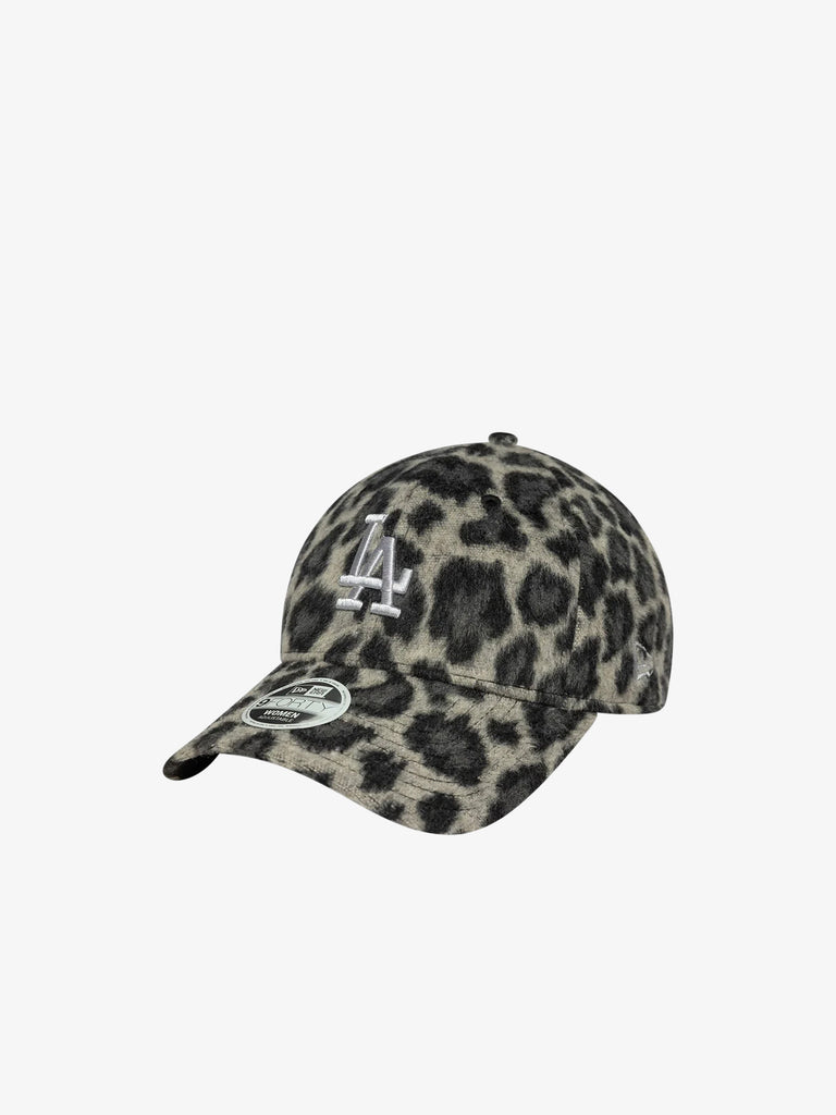 NEW ERA cappello donna 9forty la dodgers mlb cosy animal grey leopard grigio