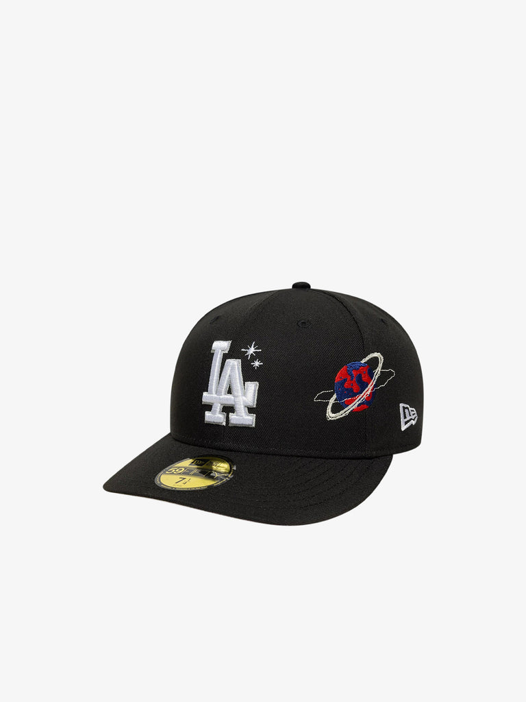 NEW ERA cappello uomo 59fifty fitted la dodgers mlb planet icon nero