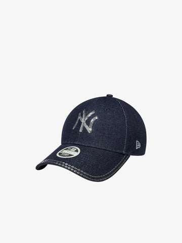 NEW ERA cappello donna 9forty new york yankees mlb paillettes azzurro
