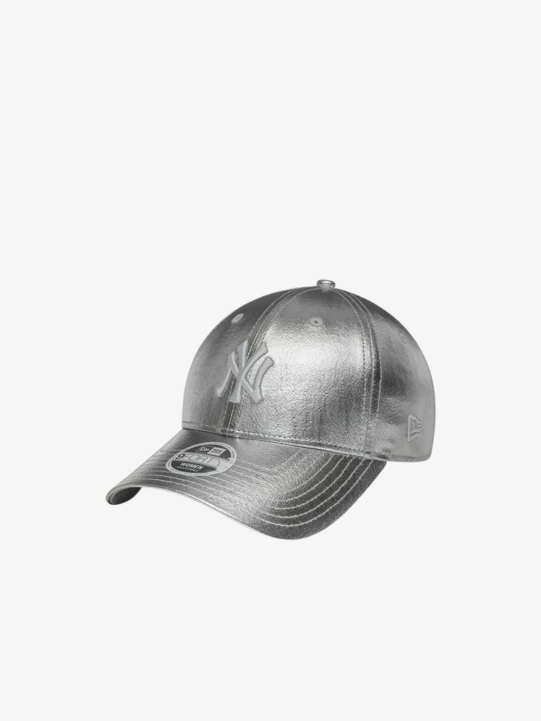 NEW ERA cappello donna 9forty new york yankees mlb metallic argento