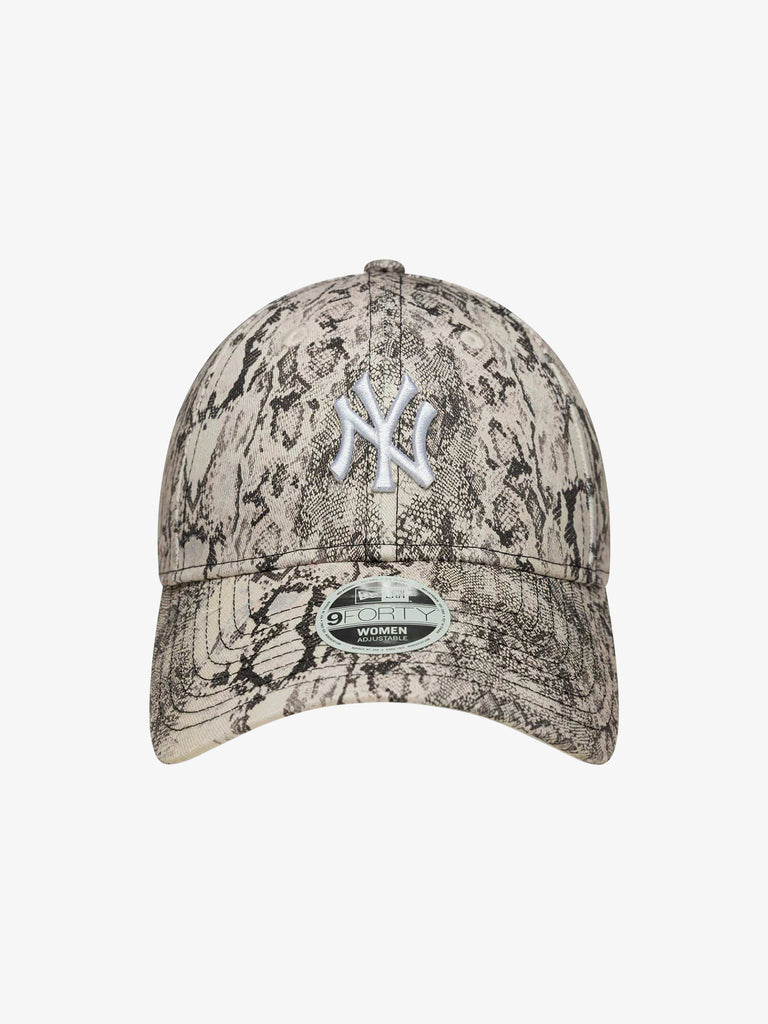 NEW ERA cappello donna 9forty new york yankees mlb snake cotone grigio