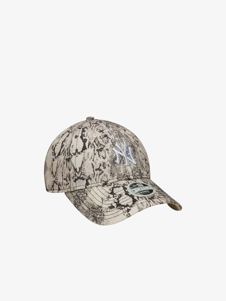 NEW ERA cappello donna 9forty new york yankees mlb snake cotone grigio