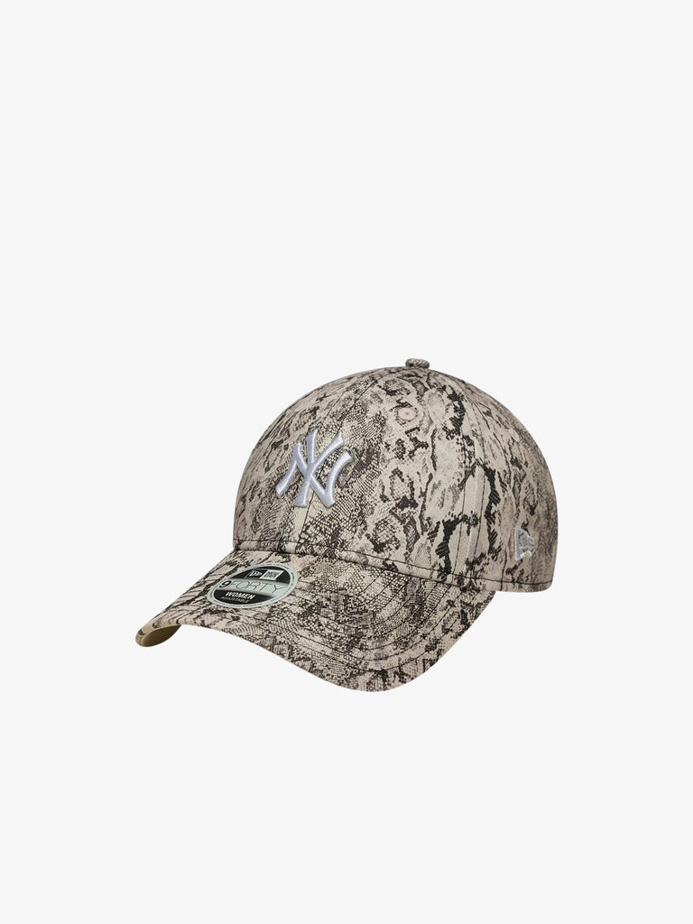 NEW ERA cappello donna 9forty new york yankees mlb snake cotone grigio