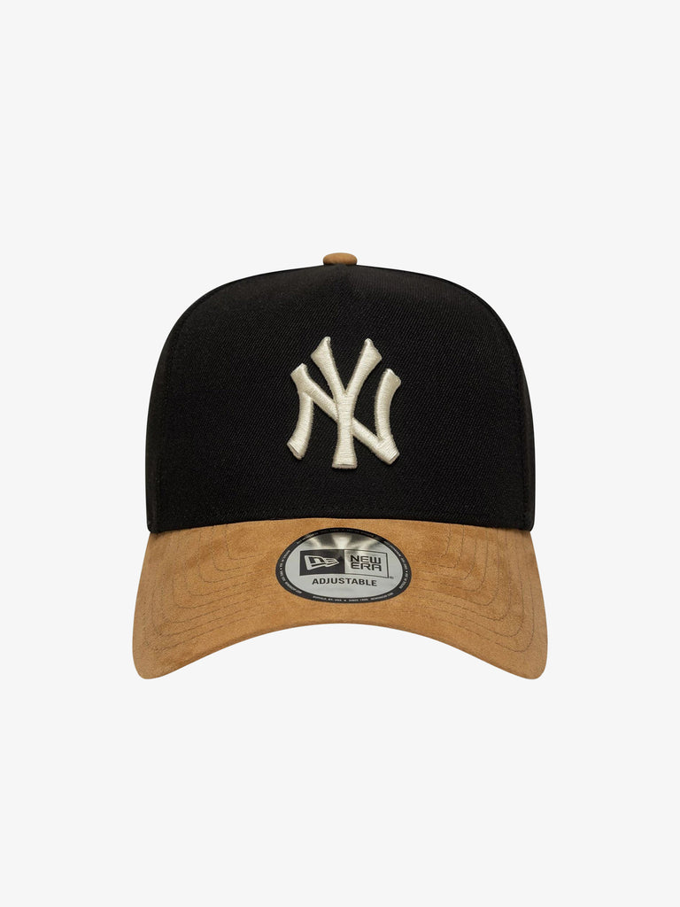NEW ERA cappello 9forty e-frame new york yankees mlb suede visor nero