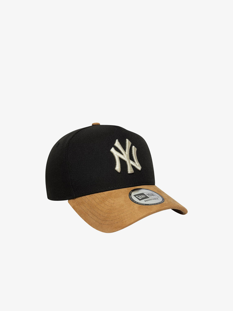 NEW ERA cappello 9forty e-frame new york yankees mlb suede visor nero