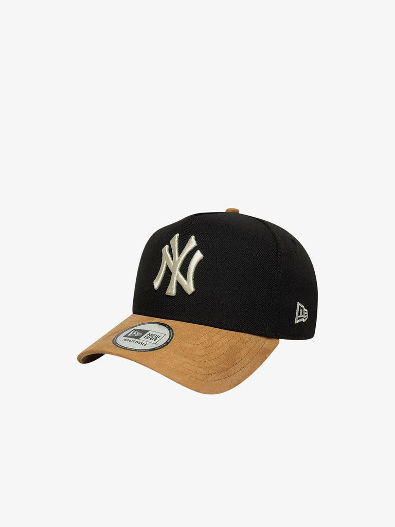 NEW ERA cappello 9forty e-frame new york yankees mlb suede visor nero